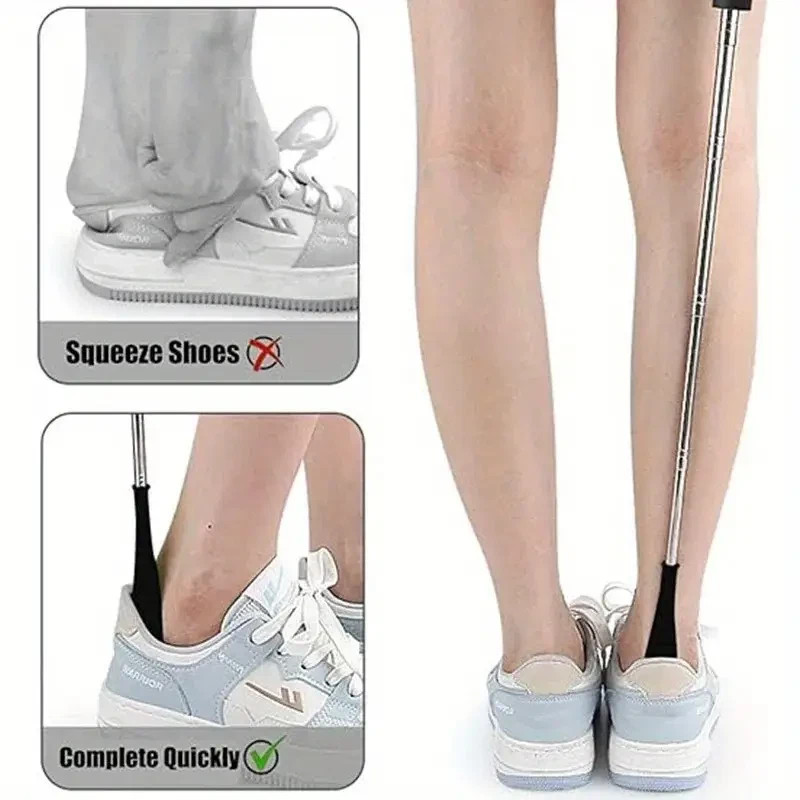 Shoe Horn Extra Long Handle Stainless Steel 28" Handled Metal Shoehorn Horns