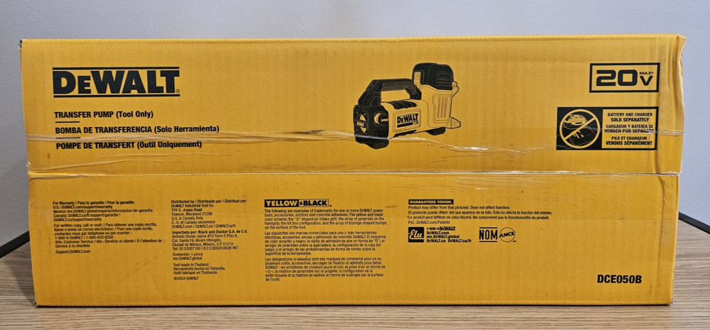 NEW DeWALT 20V MAX Transfer Pump DCE050B