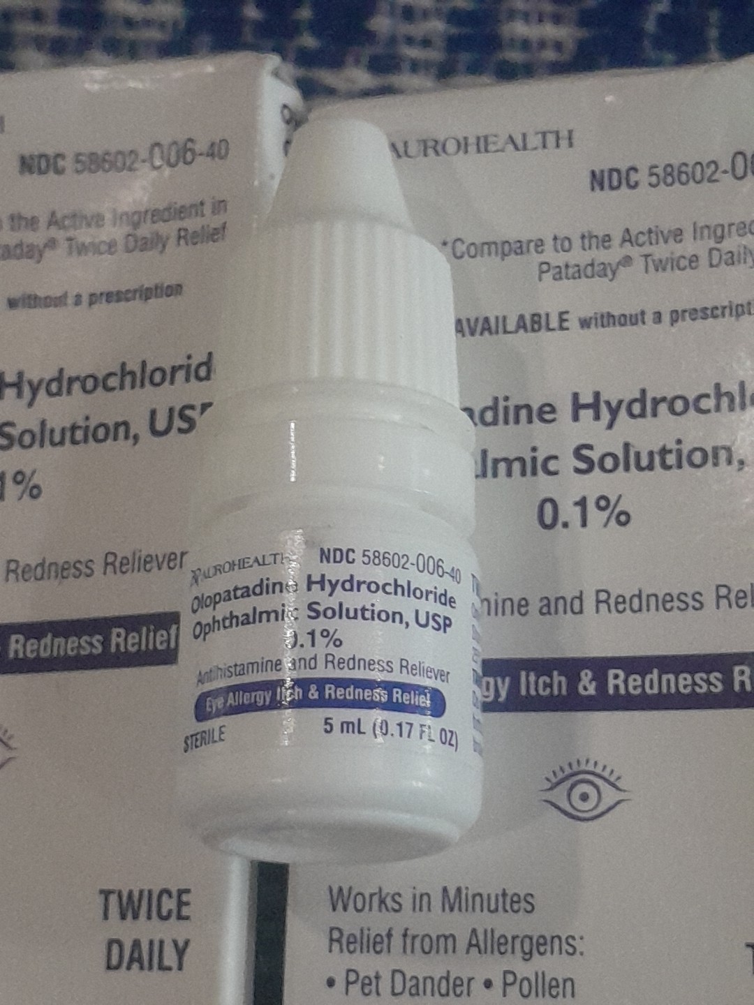 Olopatadine Hydrochloride Ophthalmic Solution, USP 0.1% , 5 ml Drops