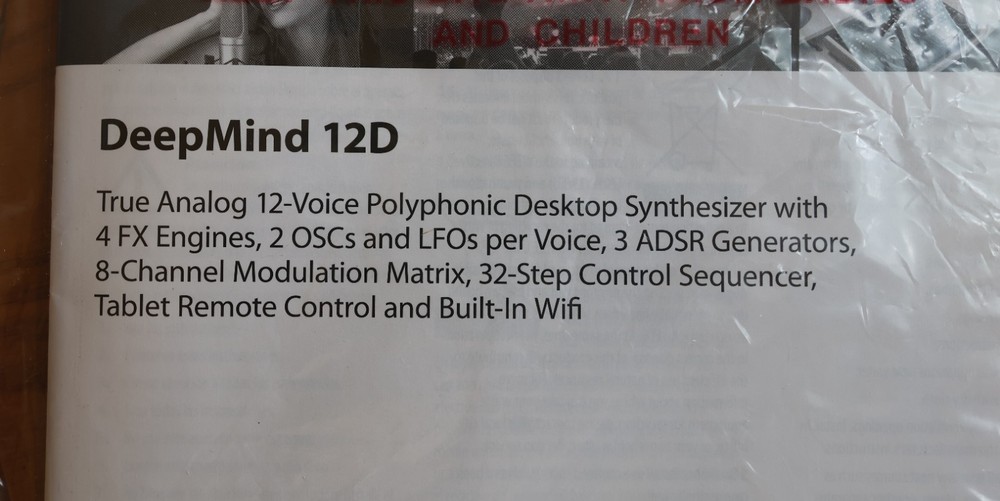Behringer DeepMind 12D-Analog 12-voice Polyphonic desktop/rack synthesizer MINT!