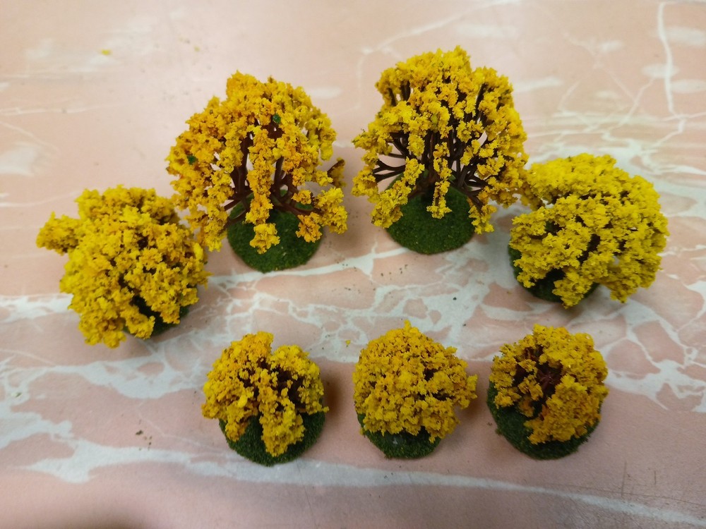 7 based Landscape Model Yellow Trees wargaming scenery terrain 1-2"