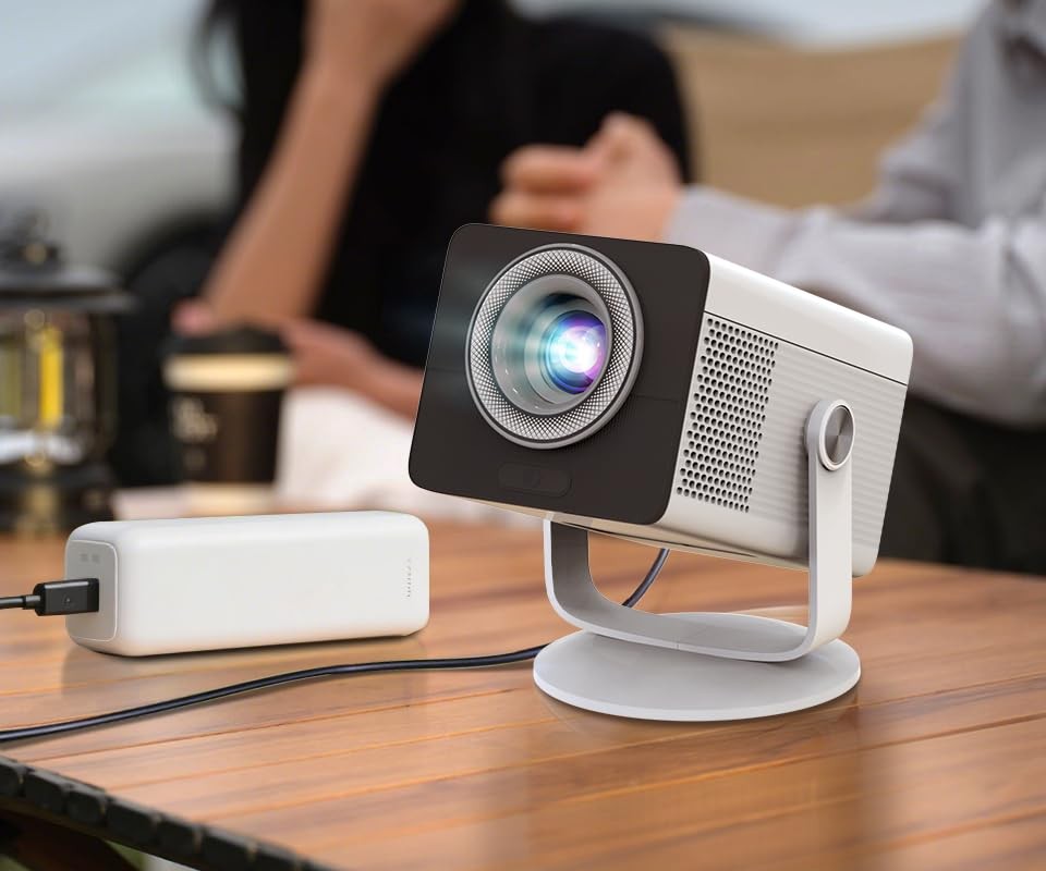 MC400 Mini Portable Smart Projector with WiFi and Bluetooth, Short Throw 4K
