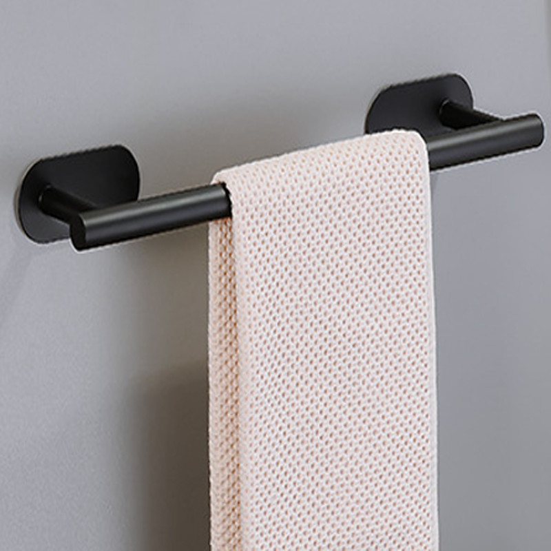 4 Piece Bath Accessories Bathroom Hardware Set Towel Bar Set - Matte Black