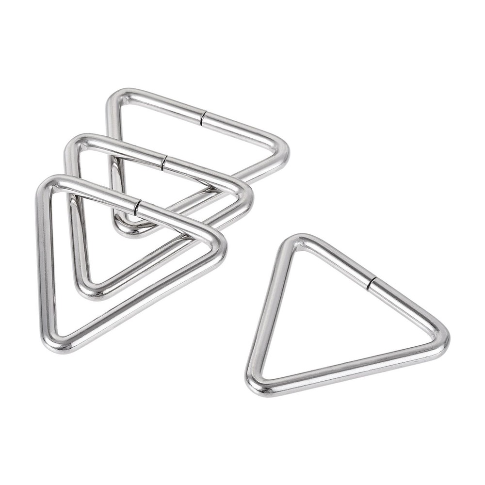 Metal Triangle Ring Buckle 2" (50mm) Inner Width 4pcs Width