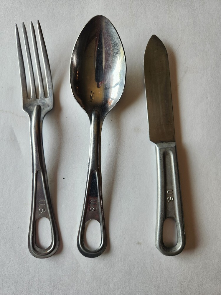 Mess Kit WWII Era M.A. & Co. 1945 With Knife Fork Spoon