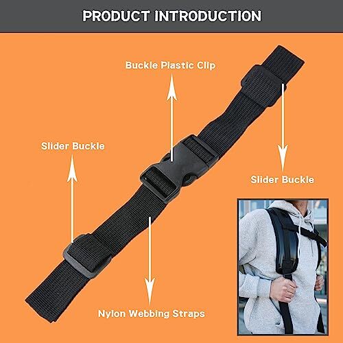 Backpack Chest Strap 2pcs Heavy Duty Adjustable Backpack Strap Quick Release ...