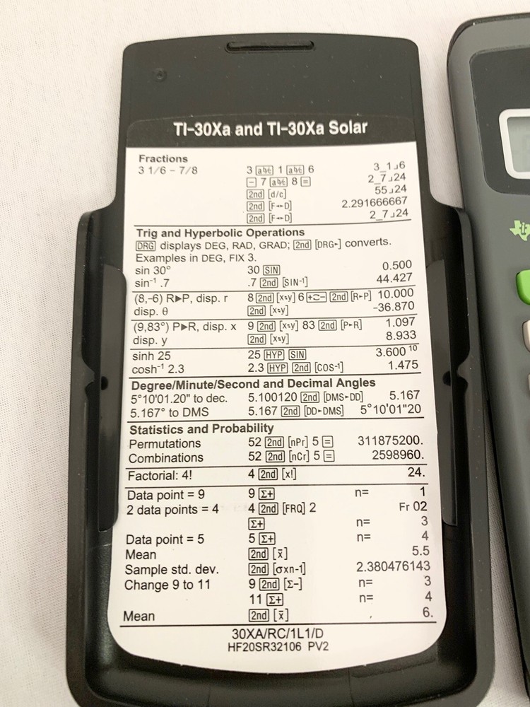 Texas Instruments TI-30Xa Scientific Calculator TESTED
