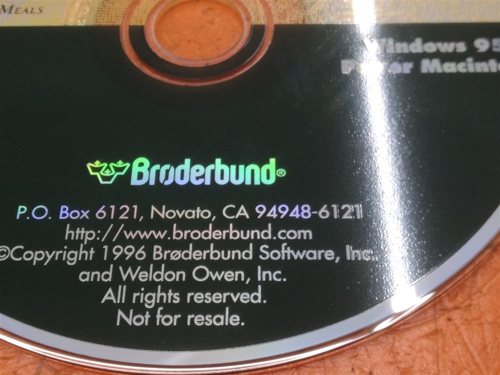 ⭐️⭐️⭐️⭐️⭐️ PC Software CD Disc Williams-Sonoma Guide To Good Cooking 1996