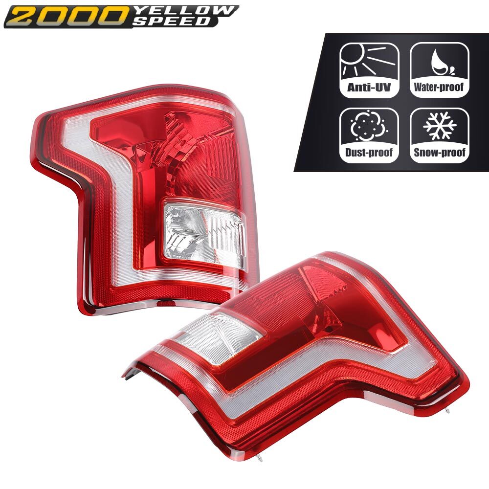 Tail Lights Fit For 2015 2016 2017 Ford F-150 Pickup Halogen Rear LH And RH Lamp