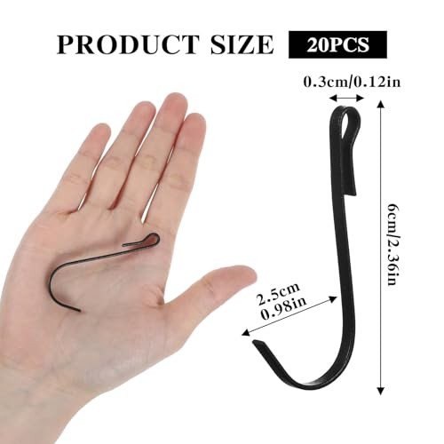 20 Pcs Shelf Hooks Grid Wall Hooks for Wire Shelving Accessories Stainless