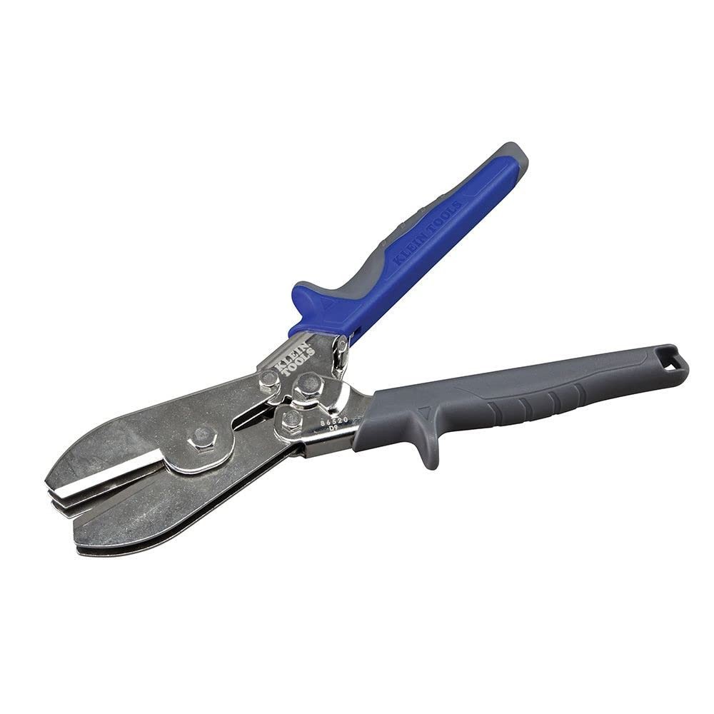 Klein Tools 86520 5 Blade Crimper for Ductwork, Pipe and 1-Pack, Blue/Gray