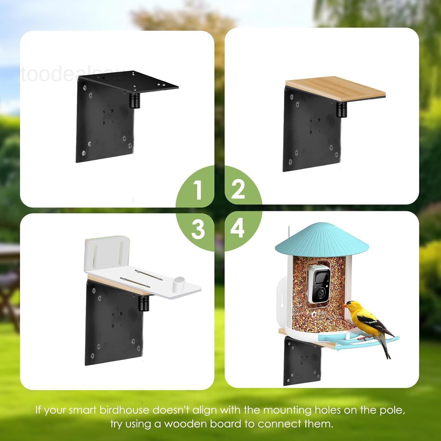 Bird Feeder Pole for Outdoor, 1 Pack 109 Inch House 109 Inch, Black