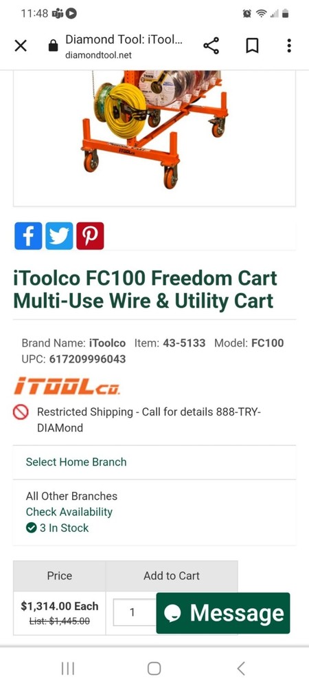 Freedom Cart Multi Use Wire And Utility Cart