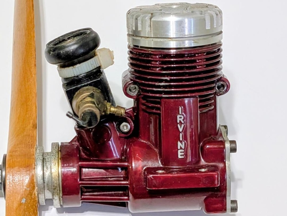 IRVINE .46 REMOTE CONTROL ENGINE, NO MUFFLER OR BOX, GREAT COMPRESSION, VGS