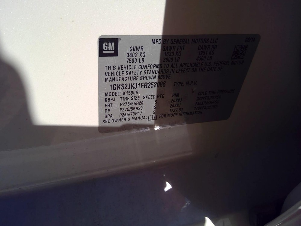 Used Blind Spot Detection System Warning Control Module fits: 2015 Gmc Yukon xl