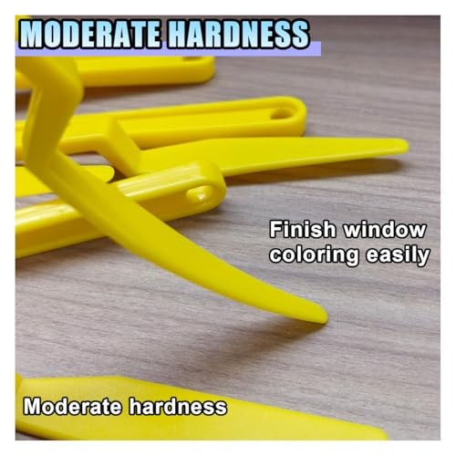 Car Window Tint Squeegee Tool, Plastic Long Handle Shank Corner Squeegee, 5PCS