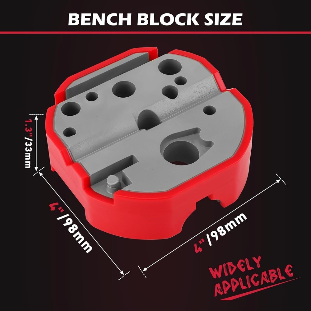 4 Inch Bench Block Non Marring Magnetic Multi Hole Workbench Tool Precision PQ