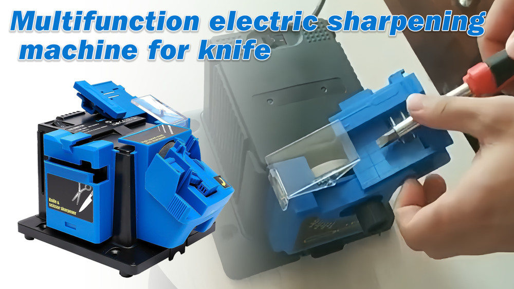 3-in-1 Electric Drill Bit Sharpener for Knives, Chisels, Scissors & Grinders - A