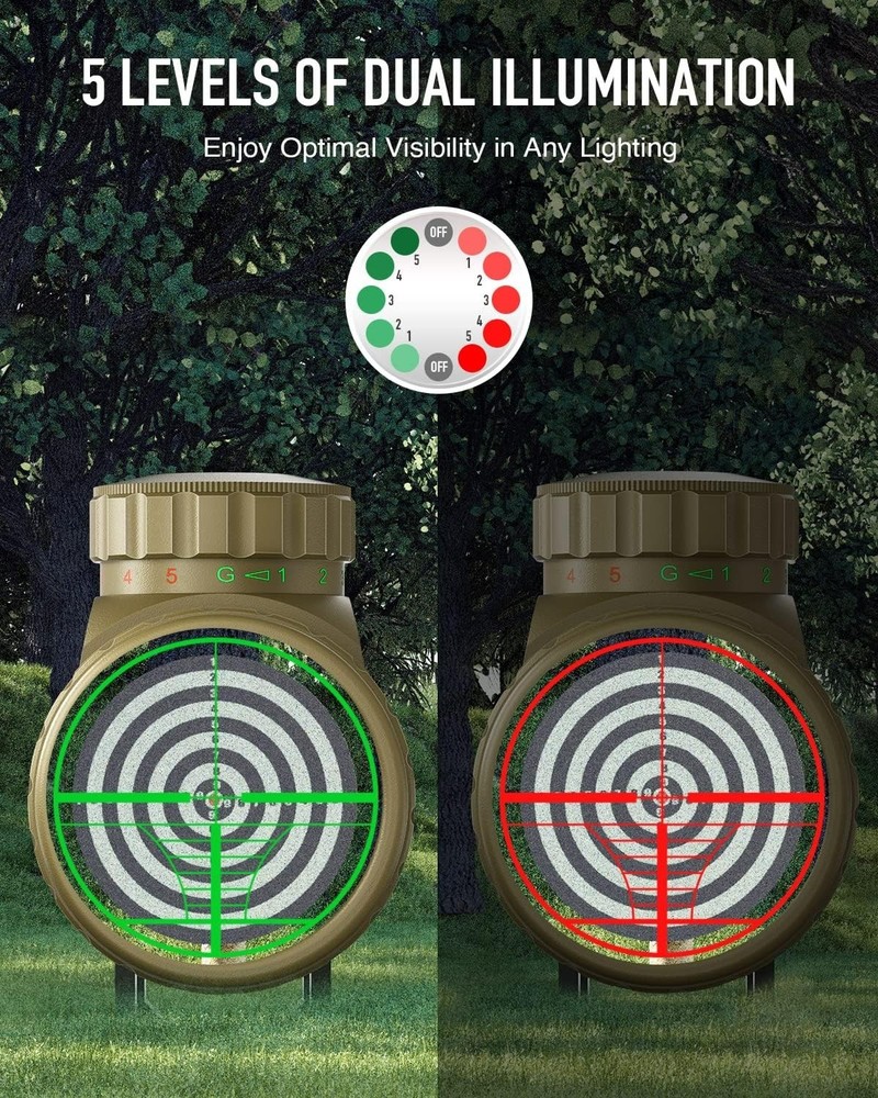 3-9X40 Red Green Rangefinder Illuminated Optical Rifle Scope