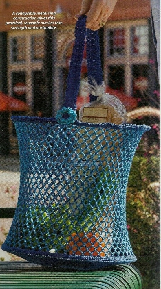 GO GREEN SHOPPING TOTE CROCHET PATTERN INSTRUCTIONS