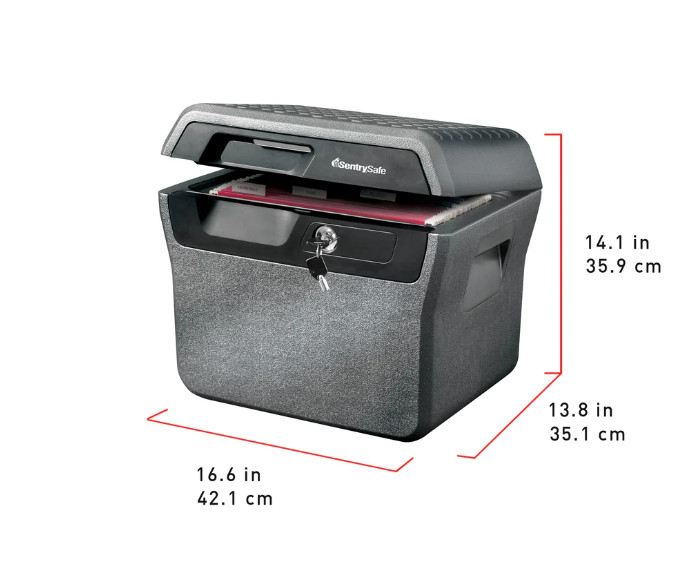 SENTRYSAFE LARGE FIREPROOF/WATERPROOF FILING CABINET - 0.66 CU - Scratch & Dent