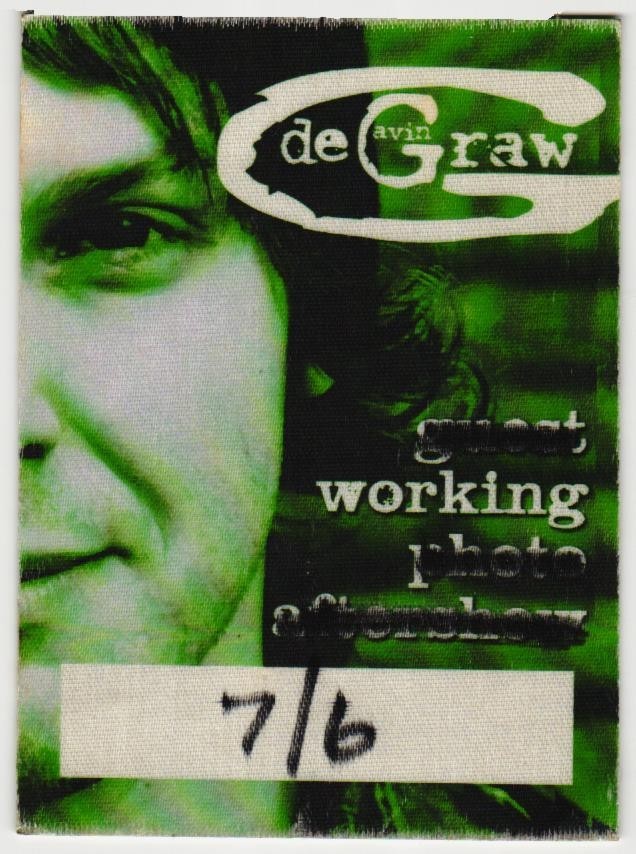 Vintage 2003 Gavin DeGraw Concert Backstage Pass