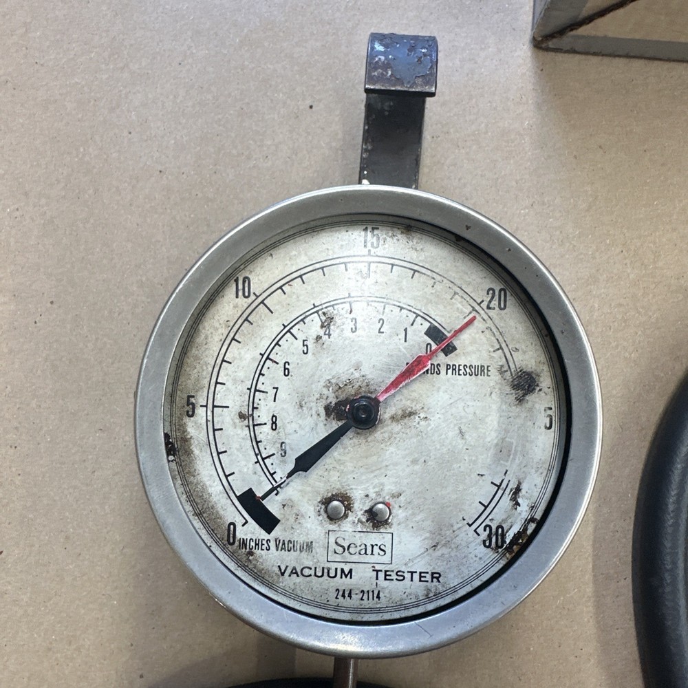 Vintage Sears Compression Tester No. 2171 & Vacuum Tester