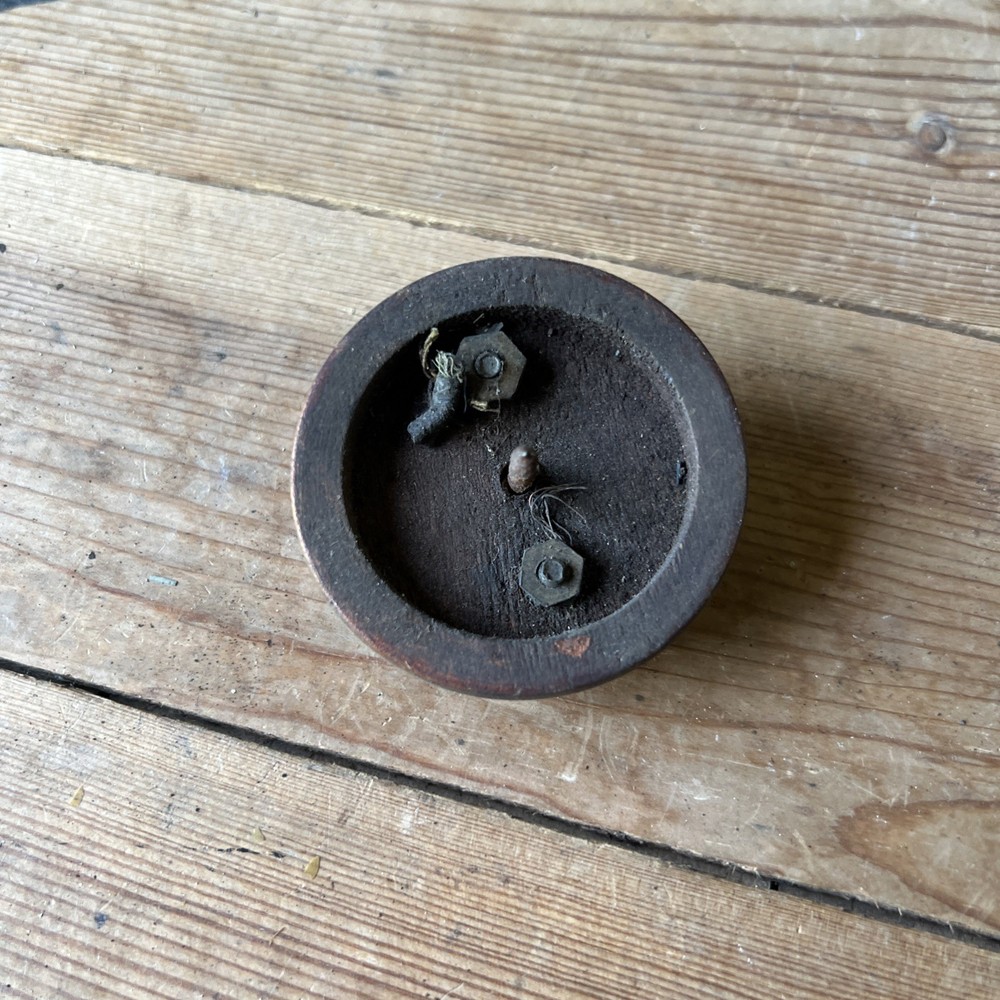 Antique In-Line Electrical Switch Wall Mount Oak Backplate