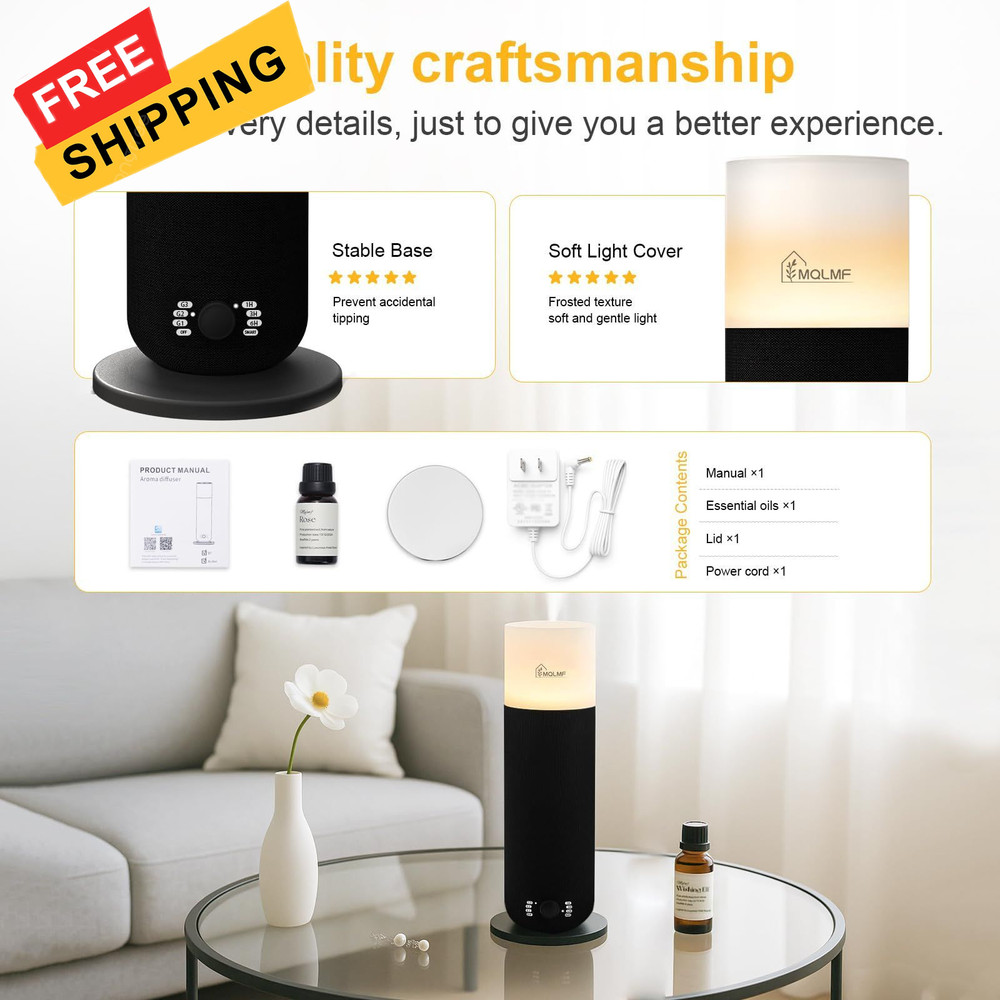 MQLMF Hotel Collection Diffuser 1000 Sq Ft, Weave Black