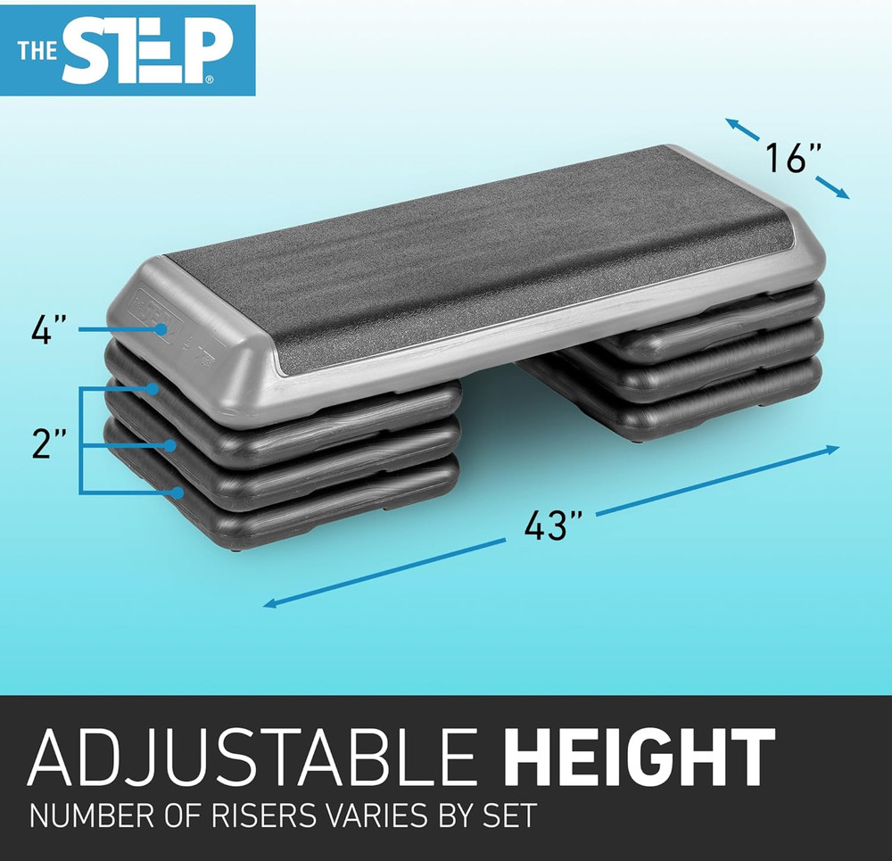 The Original STEP Exercise Step Platform, Health Club Size Stepper for Exercise