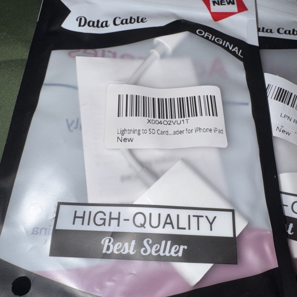 3 Lightning to SD Card Camera Reader iPhone iPad Memory Card Reader Trail Cam