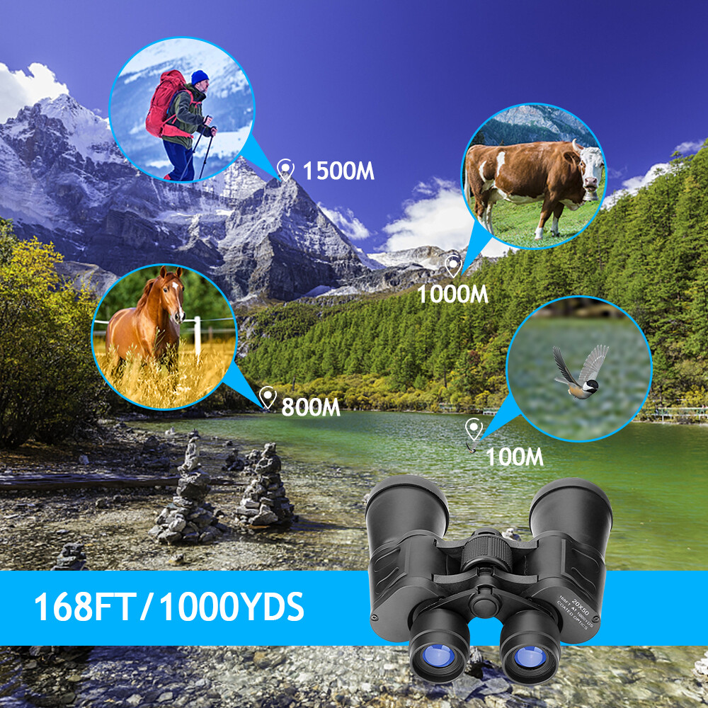 100X180 Zoom Binoculars Day Night Vision BAK4 Prism High Power Waterproof + Case