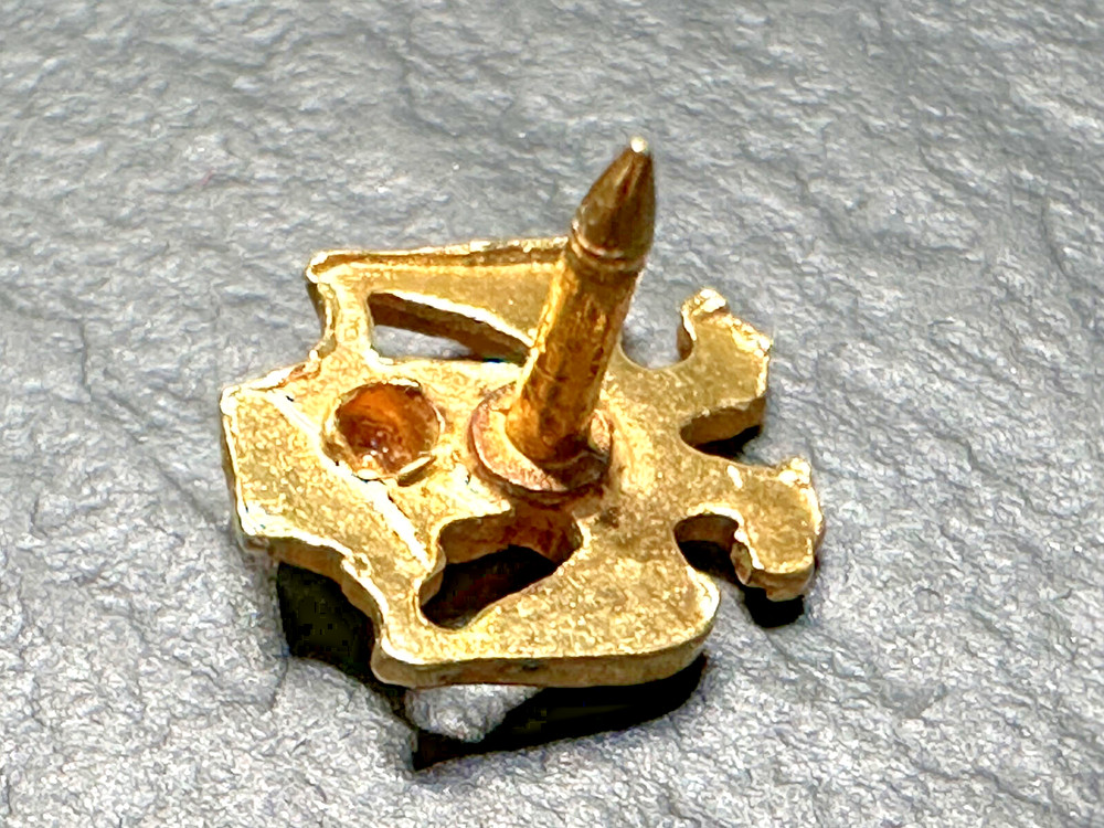 TINY SCOTTISH RITE 32 DOUBLE HEADED EAGLE GEM PIN TACK G174