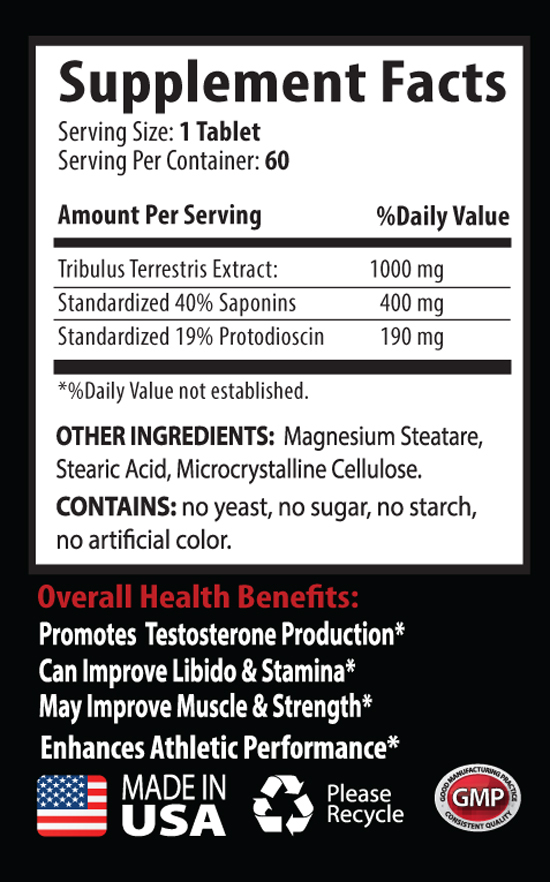 Libido enhancer - TRIBULUS TERRESTRIS EXTRACT - 3B - Better sexual functionality