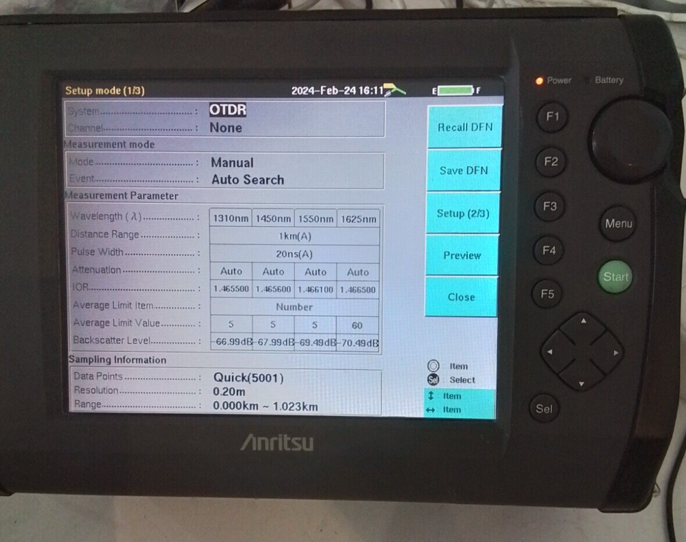 Anritsu MW9076D1 Optical time Domain Reflectometer and mainframe