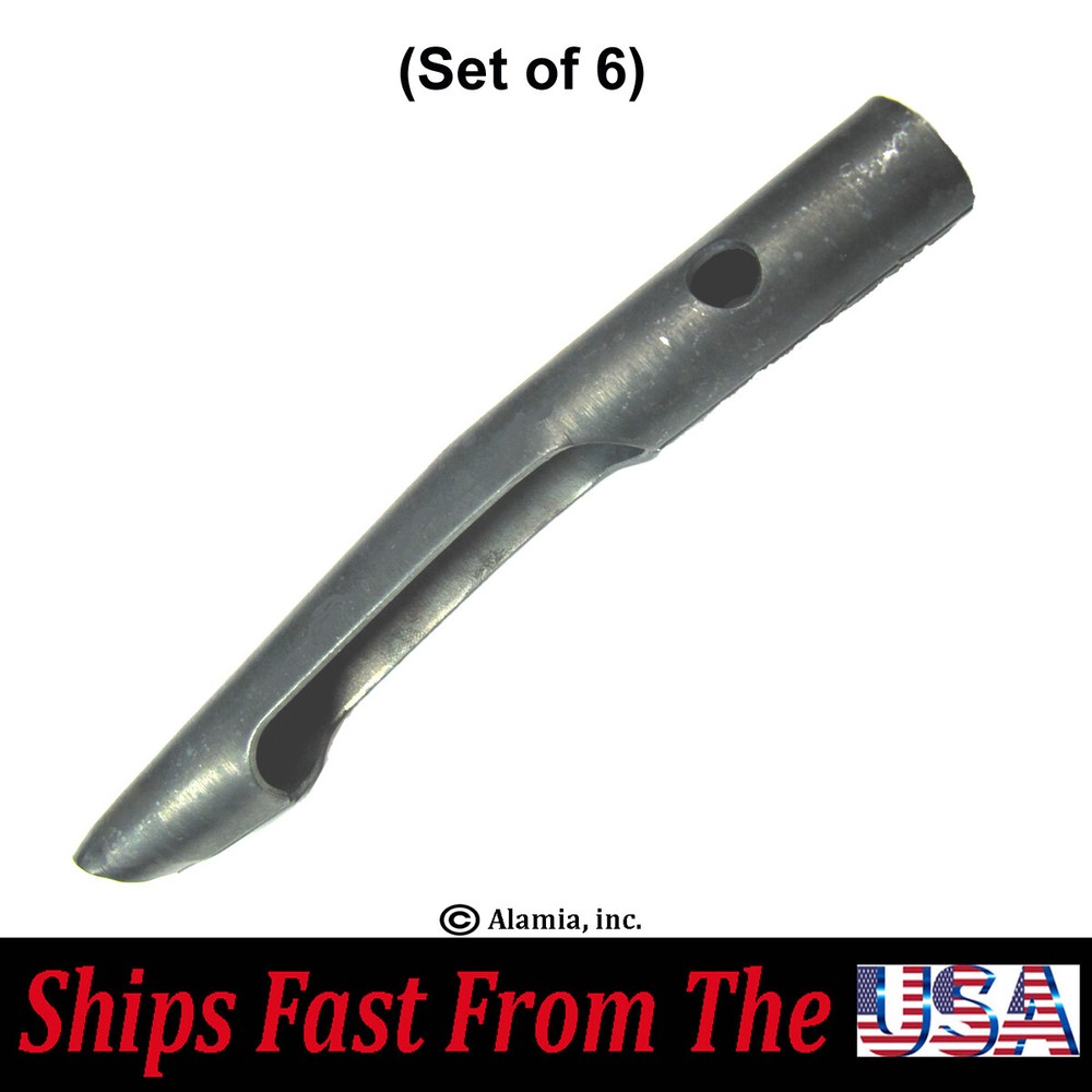 6- Replacement Core Aerator Tines, 3/4" Closed Spoon, Ryan, Bluebird, Billy Goat