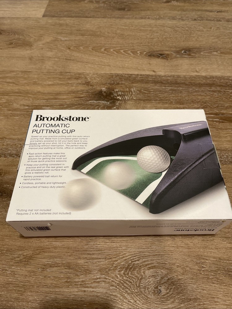 Brookstone Auto-Return Golf Practice Cup - Black-- Brand New