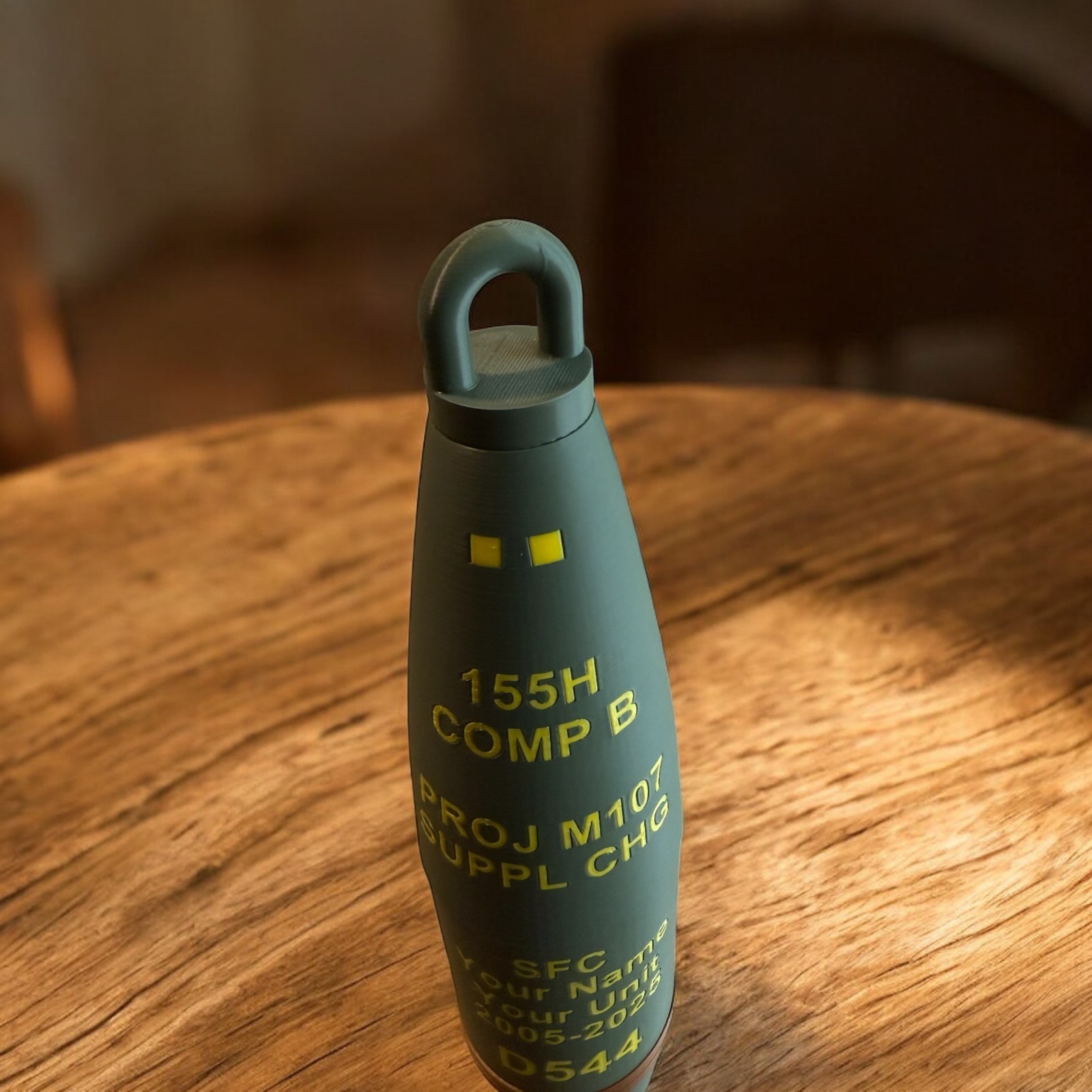 3D Printed Replica 155mm Howitzer Shell: Full Size M107