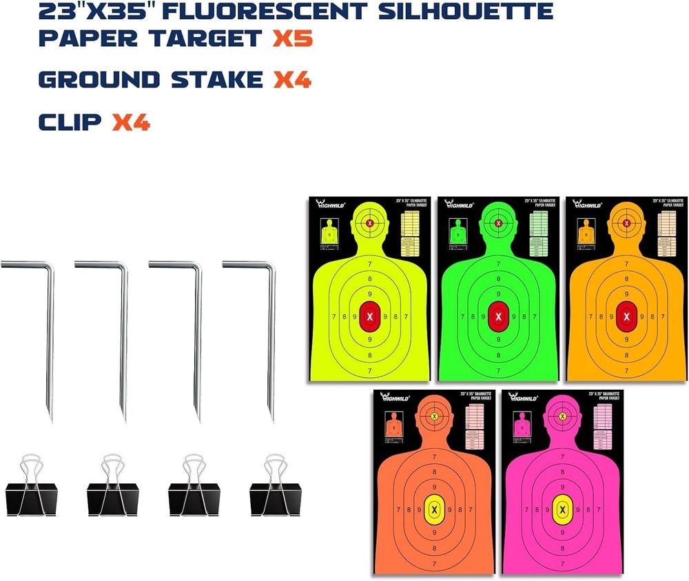 Compact Target Stand Base for Shooting Range with Reusable Cardboard Targets