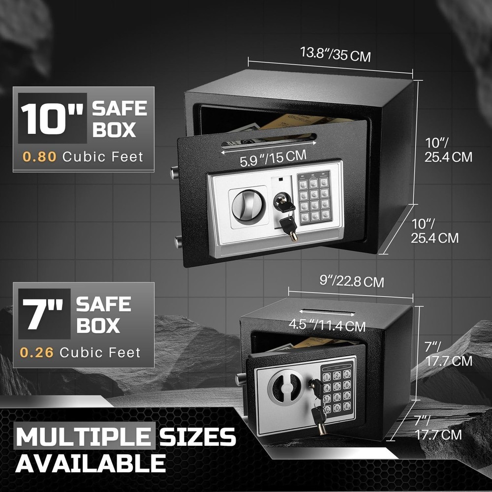 Flexzion Electronic Depository Safe Box with Drop Slot Posting Opening - Digital