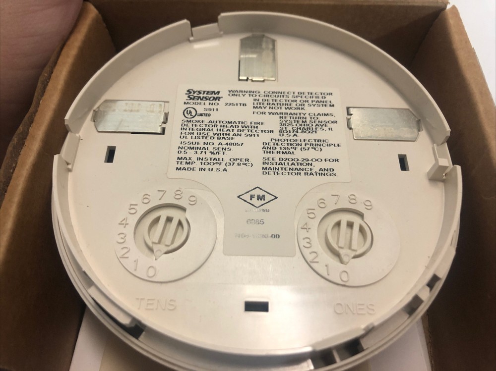 SYSTEM SENSOR 2251TB Smoke Detector Head Addressable w/Heat