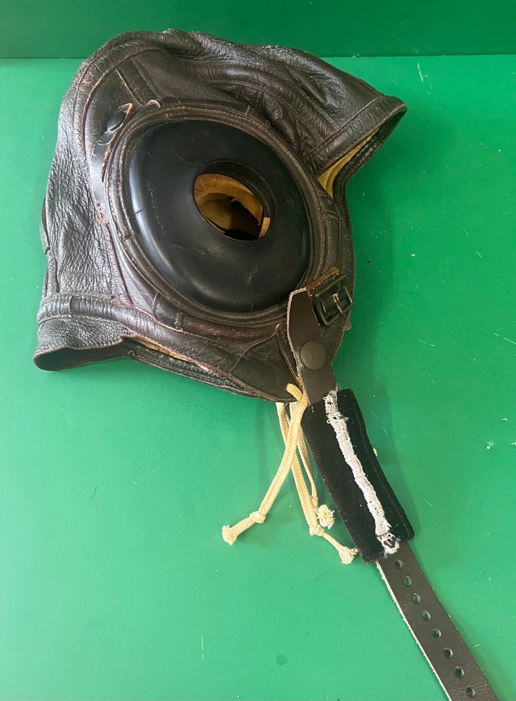 US NAVY/USMC TYPE AN-6540-2L LEATHER FLYING HELMET-