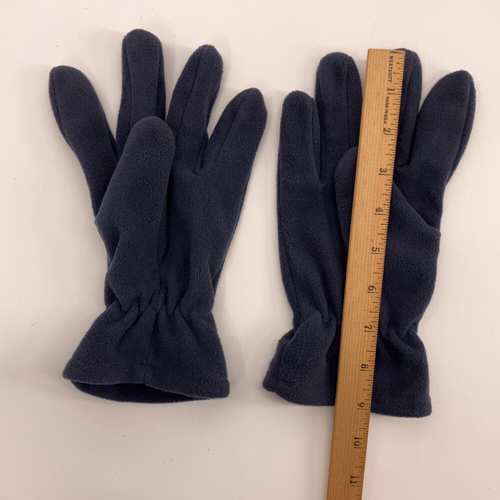 West Loop Blue Gray Light Fleece Winter Gloves Size M/L