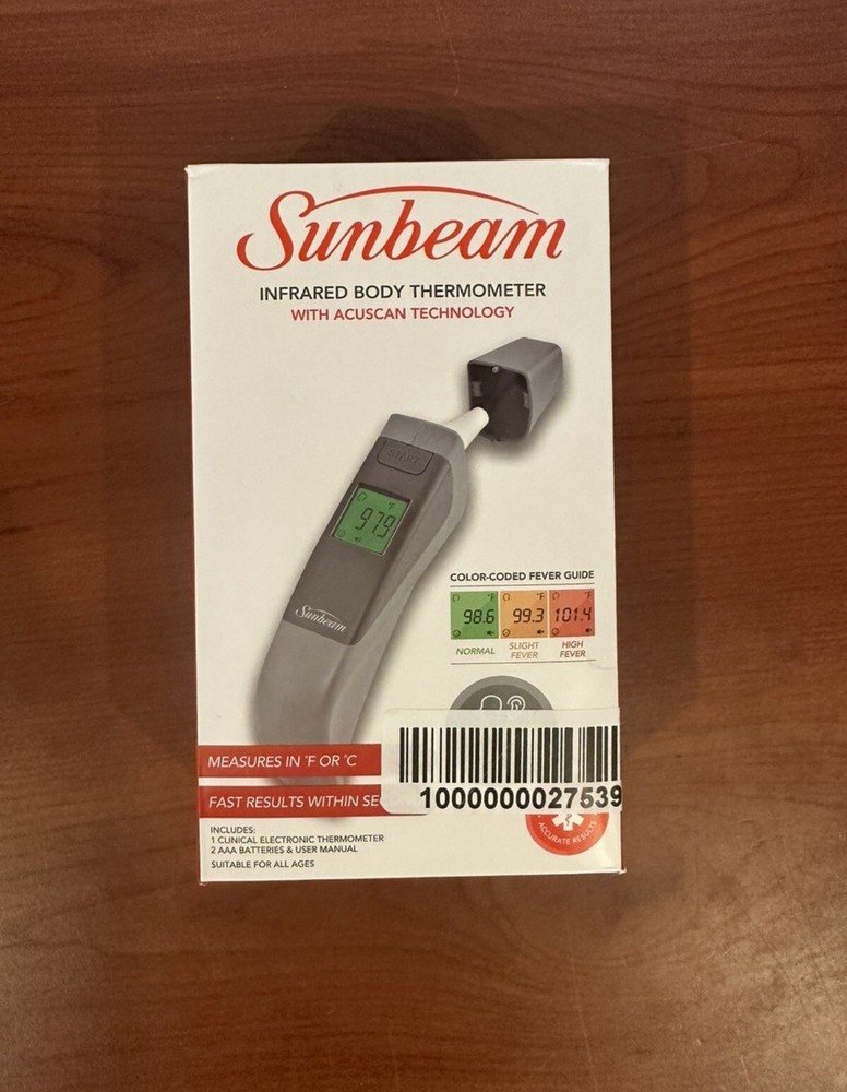 Sunbeam Infrared No Touch Dual Usage Thermometer: Forehead/Ear