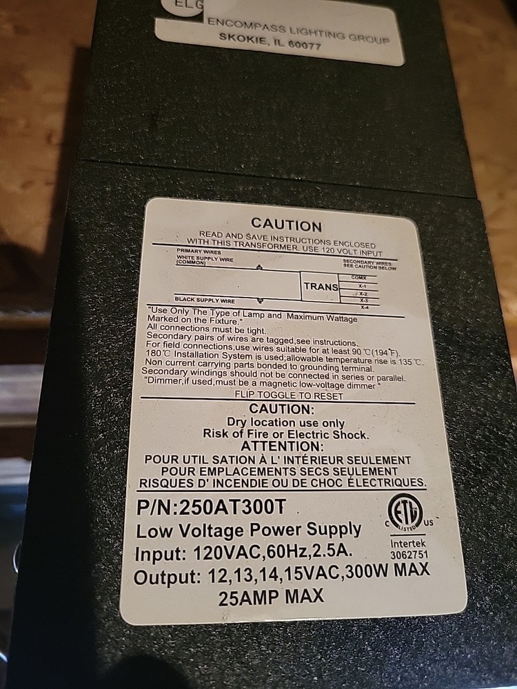 300 Watt Low Voltage Indoor Transformer