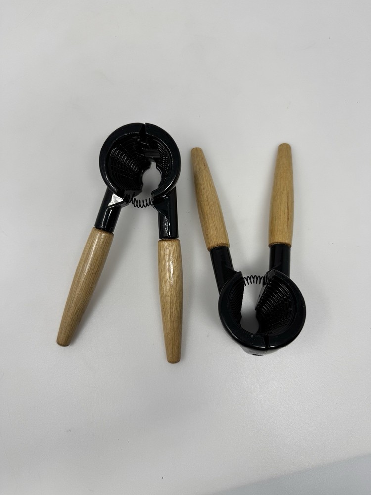 Nut Shell Cracker Tools (2) SUPER Nutcracker Handheld Pecans Walnuts Christmas