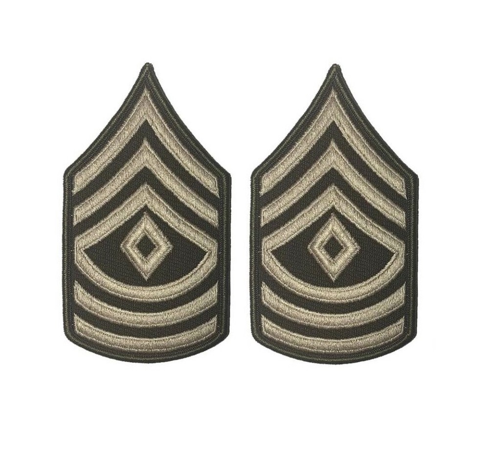 AGSU U.S. Army E8 First Sergeant Chevron Sew On Rank Male (pair)
