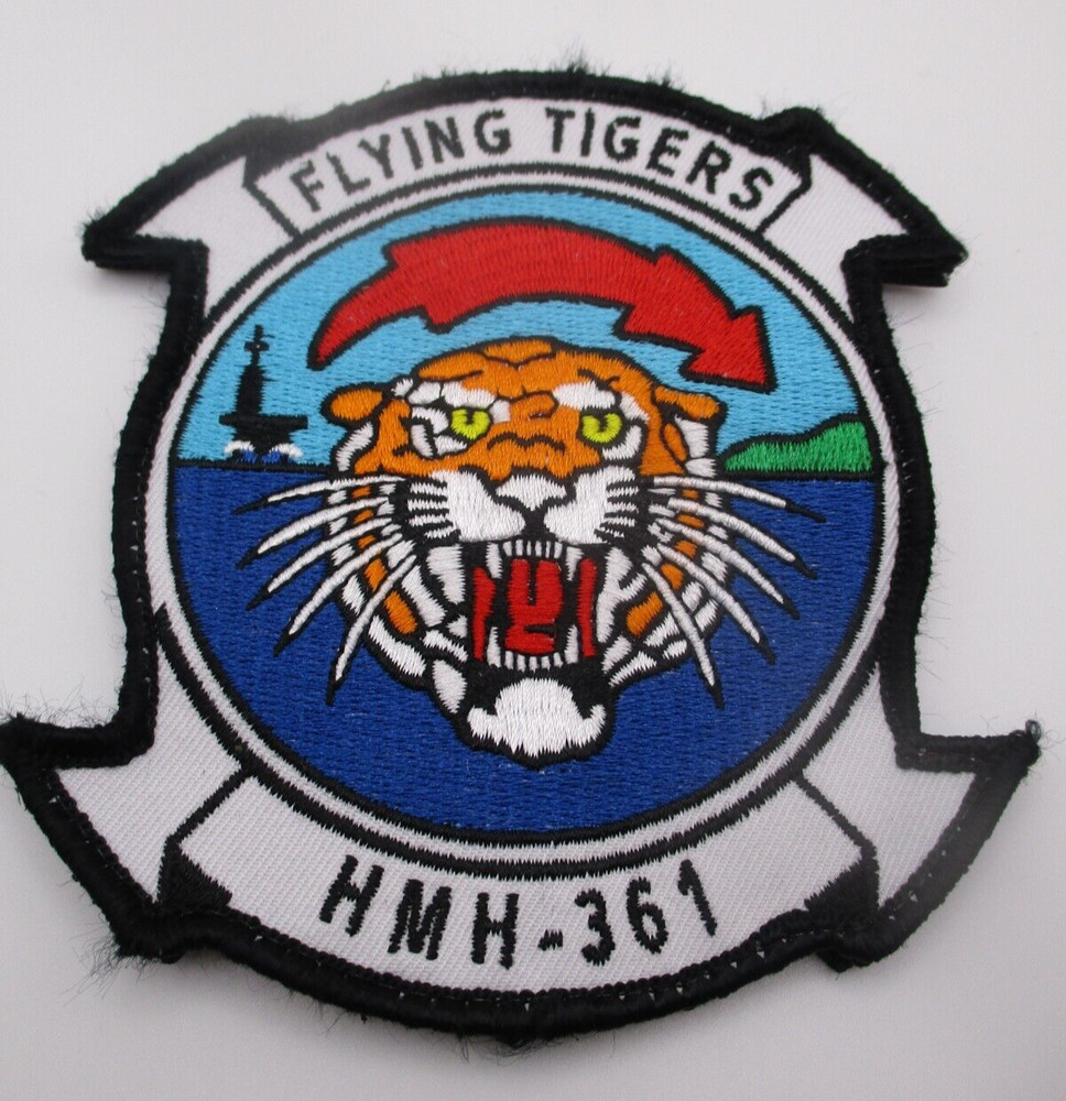 Heavy Helicopter Squadron HMH-361 Flying Tigers Hook and Loop Flight Suit Patch