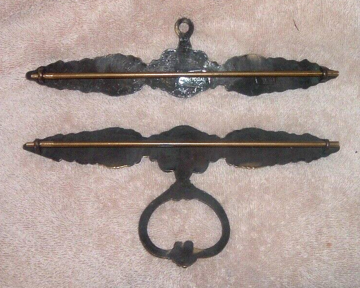 7.5" Vintage Brass Bell Pull Hardware for Needlepoint or Crewel