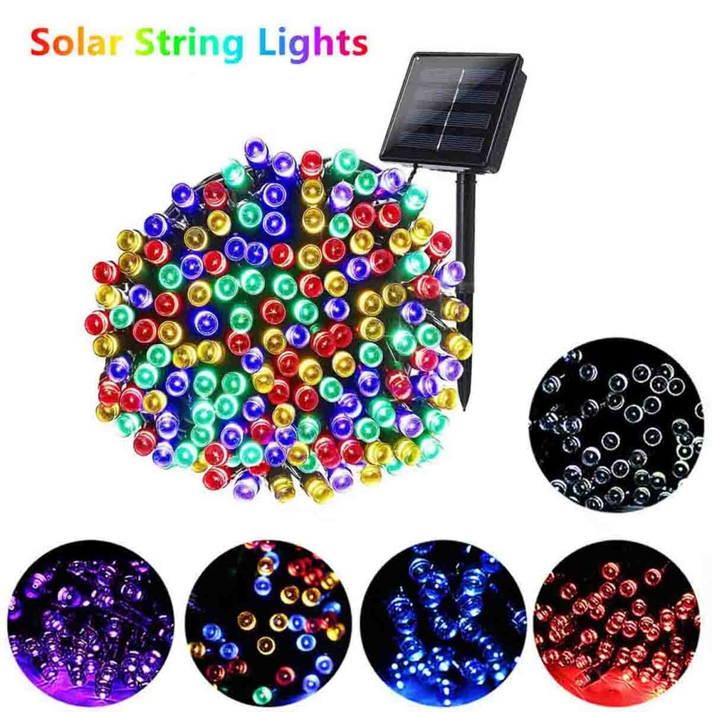 Solar Power 100 LED String Lights Garden Path Yard Decor Lamp Outdoor Waterproof